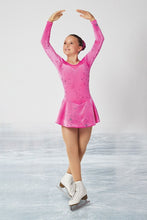Load image into Gallery viewer, Mondor 2921 &#39;Stella&#39; Skating Dress, Fuchsia Stars

