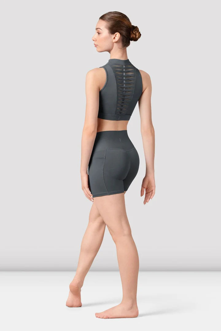 Bloch Z8455 Front-Zip Crop Top