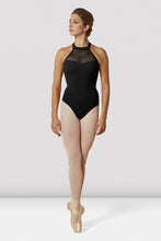 Load image into Gallery viewer, Mirella M8024TM Lace Bodice High Neck Bodysuit
