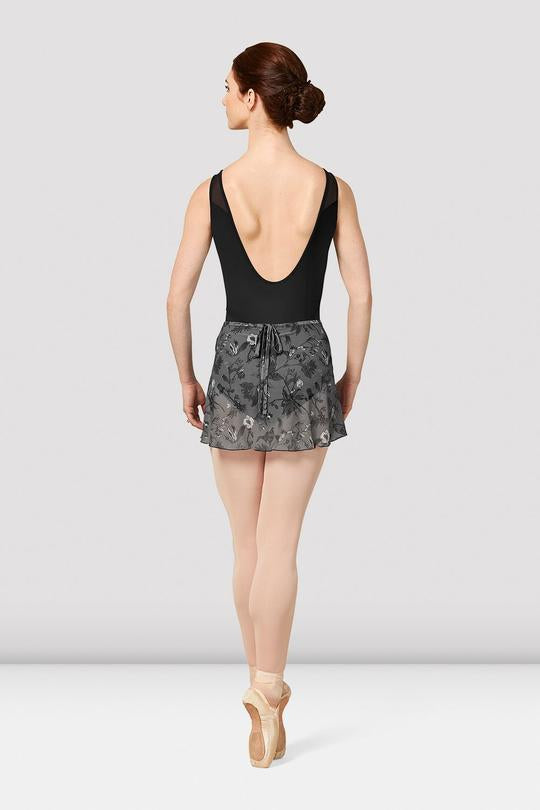 Mirella MS157 Printed Mesh Wrap Skirt