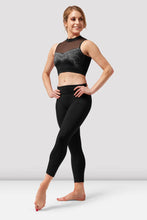 Load image into Gallery viewer, Bloch Z0195 Lace Mock-Neck Crop Top
