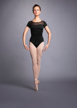 Load image into Gallery viewer, Bloch L3549 &#39;Vidalia&#39; Scoop Neck Mesh Wrap Back Cap Sleeve Leo
