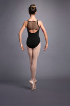 Load image into Gallery viewer, Bloch TWL3597 &#39;Miro&#39; Girls Scoop-Neck Mesh-Back Weave-Trim Detail Leo
